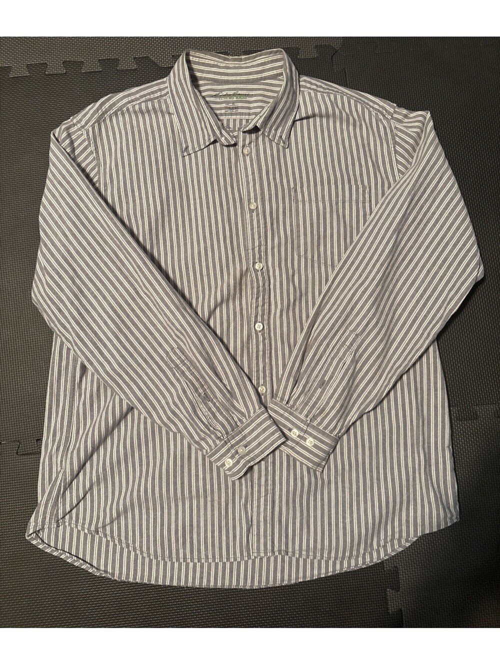 Eddie Bauer Shirt Mens Size XL Multi Striped Casual Long Sleeve Button Down